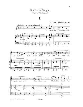 Six Love Songs Op. 40