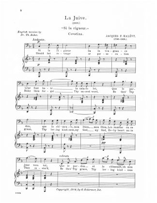 La Juive - Si la rigueur