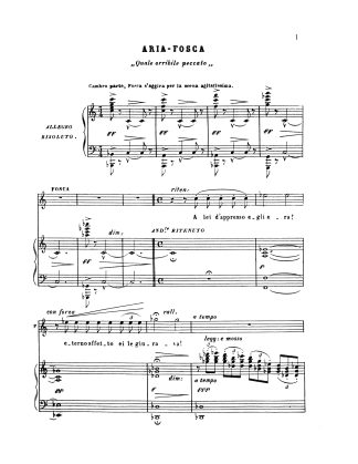 Fosca Quale orribile peccato