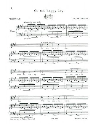 Go not happy day (Tennyson) (A)