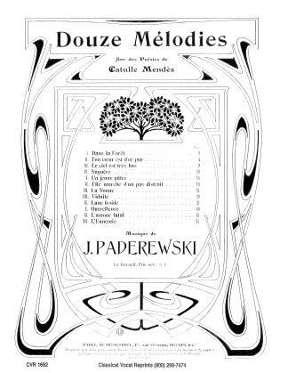 Douze Melodies Op. 22 (Catulle Mendes) (Complete)