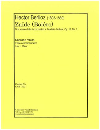 Zaide (Bolero) {1st version} f. g. e.