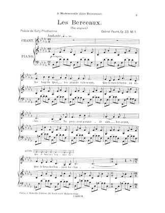 Les Berceaux (original key) (Bb minor)