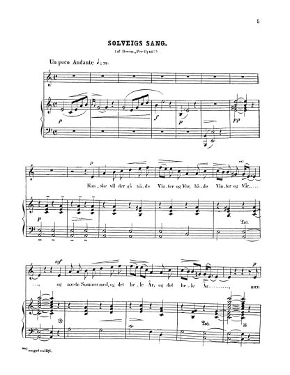Op. 23 Three Songs from Peer Gynt / 2 for Sop 1 for Bar