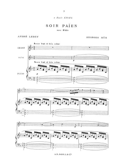 Soir Paen with flute obligato