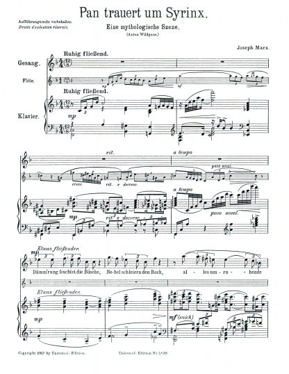 Pan trauert um Syrinx (A. Wildgans) w/ fl. obl.