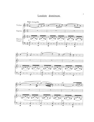 Laudate Dominum (Vesperae solennes..) K. 339 w/vln obl.