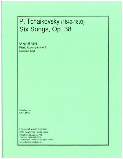 Op. 38 (Six Songs) Russian Text