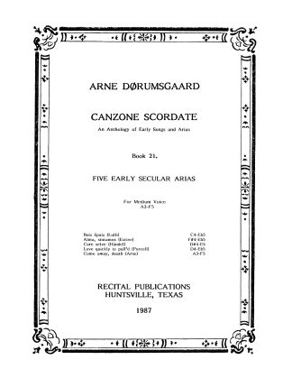 Canzone Scordate Book 21 - Five Early Secular Arias