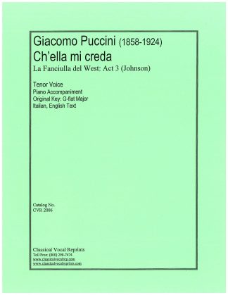 La Fanciulla del West Ch'ella mi creda (Gb)
