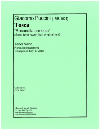 Tosca Recondita armonia semi-tone lower (E)