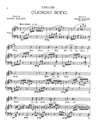 Cuckoo Song Op. 15 No. 1 (D)