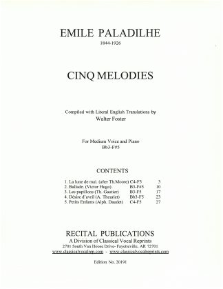 5 Melodies - Cinq Melodies