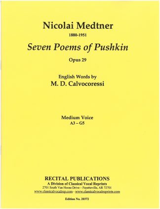 7 Poemes of Pushkin, Op. 29.