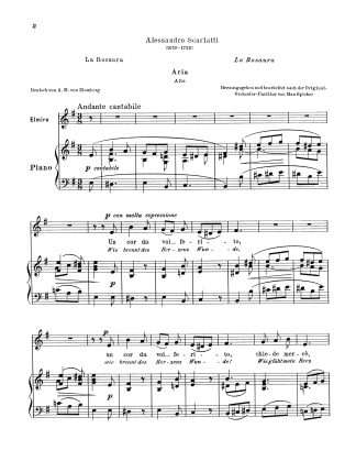 La Rosaura: Un cor da voi ferito. (e minor) Italian, German text