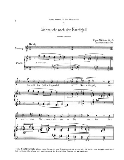 Kirschbluetenlieder, Op. 8.