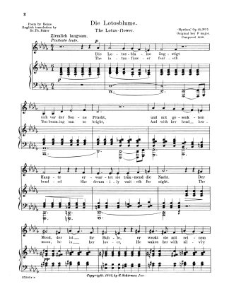 Die Lotosblume (Db) German, English text