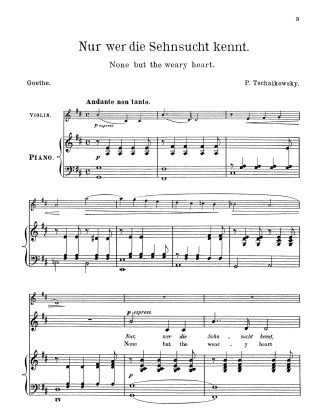 None but the weary heart (D) g. e. w/fl vln or vcl obl.