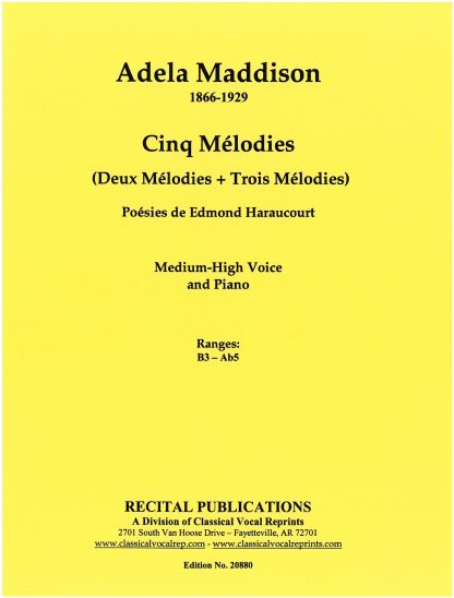 5 Melodies (Edmond Haracourt)