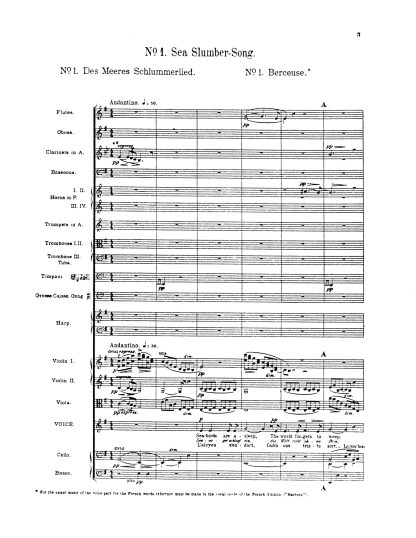 Sea Pictures, Op. 37 Full Orchestral Score