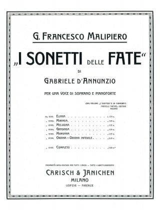 I sonetti delle fate (D'Annunzio) (6 Liriche) i.