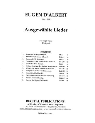 12 Ausgewaehlte Lieder