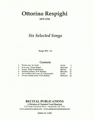 Six Selected Songs