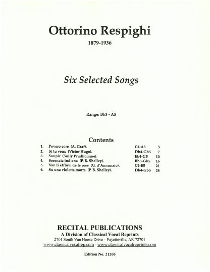 Six Selected Songs