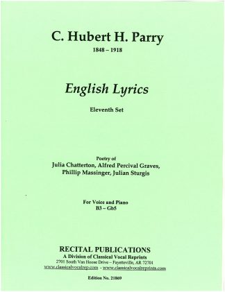 7 English Lyrics, Eleventh Set.