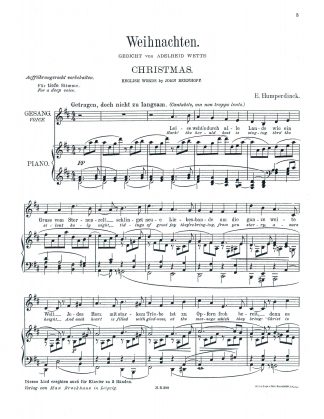 Drei Weihnachtslieder (3 Christmas Songs) g. e.