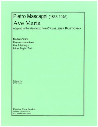 Cavalleria Ave Maria (adapt. from Intermezzo) Eb e. i.