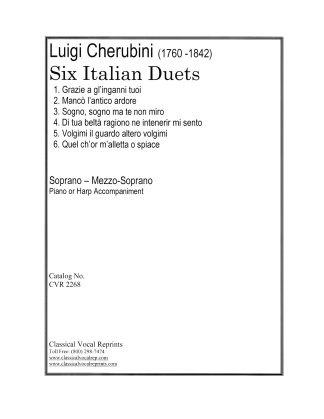 6 Italian Duets {Grazie a gl'inganni} (SS) (SM) w/Harp