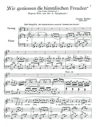 Symphony No. 4 (Soprano Solo) Wir geniessen die himmlischen Freuden