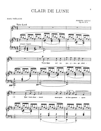 Clair de Lune. Op. 83 No. 1 (Verlaine)