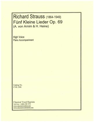5 Kleine Lieder Op.69 (Contains Einerlei) g.