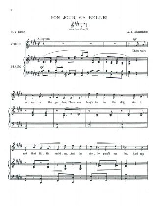 Bon Jour Ma Belle (Humorous Song) (Key E)  English with a few French words