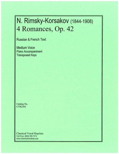 4 Romances Op. 42 r. f. (1-3 trans. minor 3rd lower)