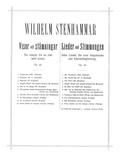 Visor och stamningar Op. 26 (10 Songs)