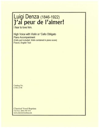 J'ai peur de l'aimer! w/vln or vcl f. e.
