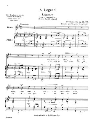 A Legend Christ when a child Op. 54 No. 5 (e minor) English - French Text