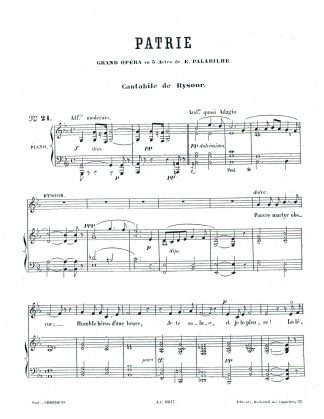 Patrie - Pauvre martyr obscur (Eb)