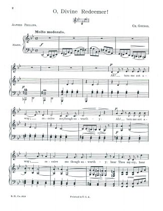 O divine Redeemer (Key G) English Only (Low note G, High note E)