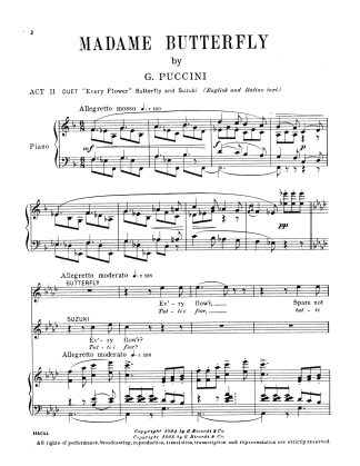 Madama Butterfly Tutti i fior? (Butterfly & Suzuki)
