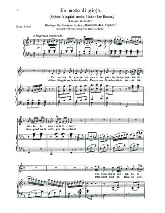Un moto di gioja (Le Nozze di Figaro - alternate aria for Susanna) (F) Italian, German