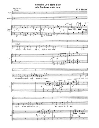 Ch'io mi scordi di te? Non temer.. K. 490 with Violin Obligato