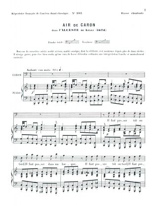 Il faut passer from Alceste (Air de Caron)