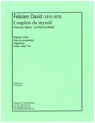 La Perle du Bresil Couplets du mysoli f. i.