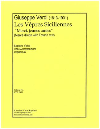 Les Vepres Siciliennes Merci jeunes amies French Text