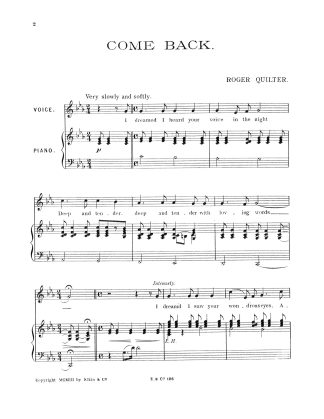 Two Songs 1.Come back 2.A Secret