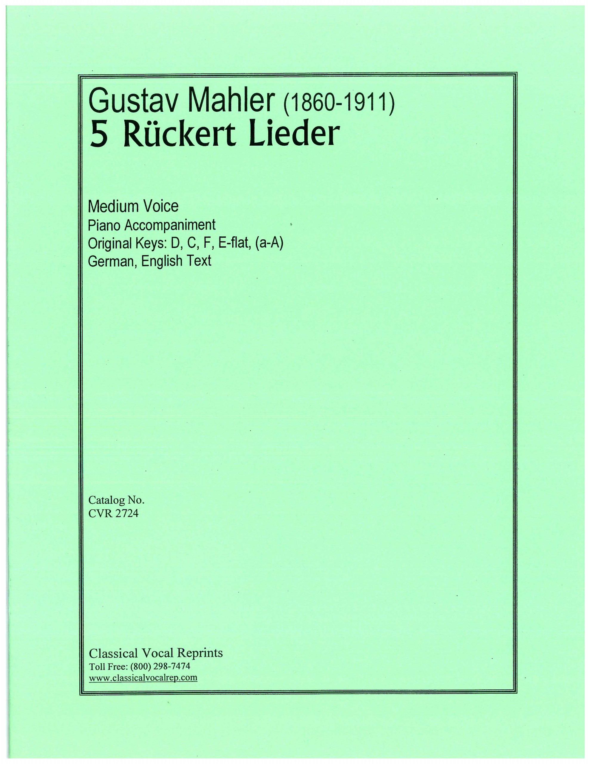 5 Ruckert Lieder (Medium Keys)